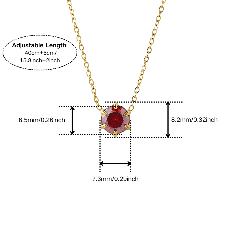 1.0 Carat Stainless Steel Moissanite Necklace